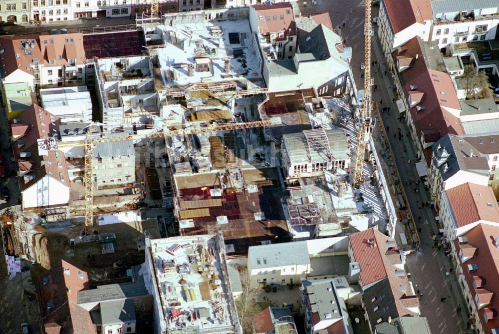 Luftaufnahme Potsdam - Baustelle zum Neubau des Kaufhaus- Gebäudes Karstadt Potsdam - Stadtpalais in Potsdam im Bundesland Brandenburg, Deutschland