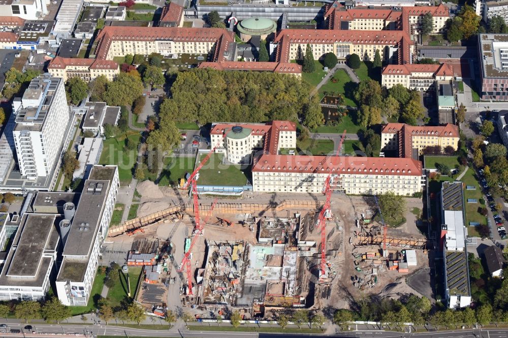 Luftbild Freiburg im Breisgau  Baustelle zum Neubau der Kinder und