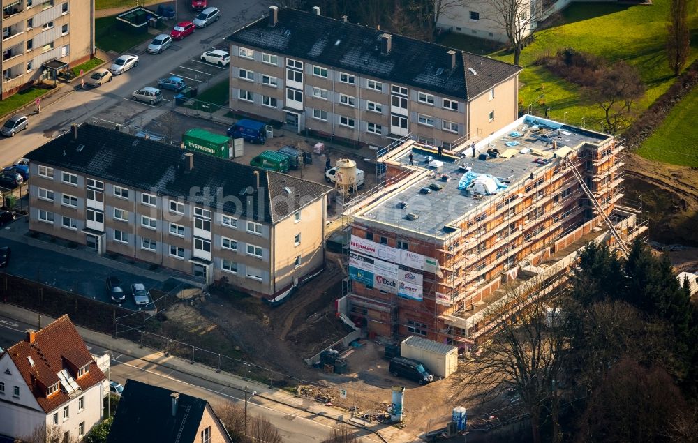 Luftaufnahme Witten - Baustelle zum Neubau einer Kindertagesstätte am Bommerfelder Ring in Witten im Bundesland Nordrhein-Westfalen