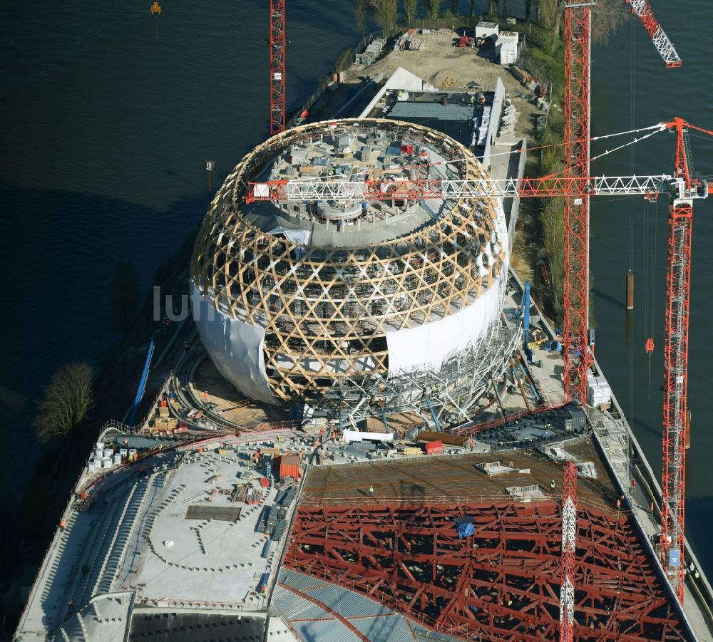 Luftaufnahme Sèvres Sevres - Baustelle zum Neubau des Konzerthauses Le dome de la Cité Musicale in Sèvres Sevres in Ile-de-France, Frankreich