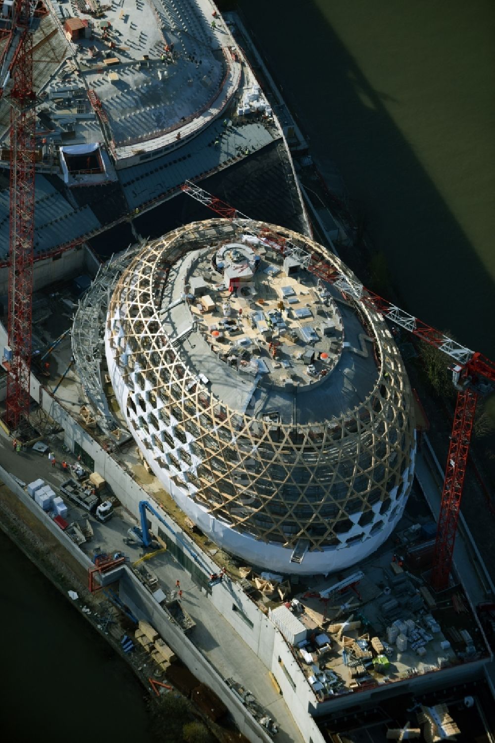 Luftaufnahme Sèvres Sevres - Baustelle zum Neubau des Konzerthauses Le dome de la Cité Musicale in Sèvres Sevres in Ile-de-France, Frankreich