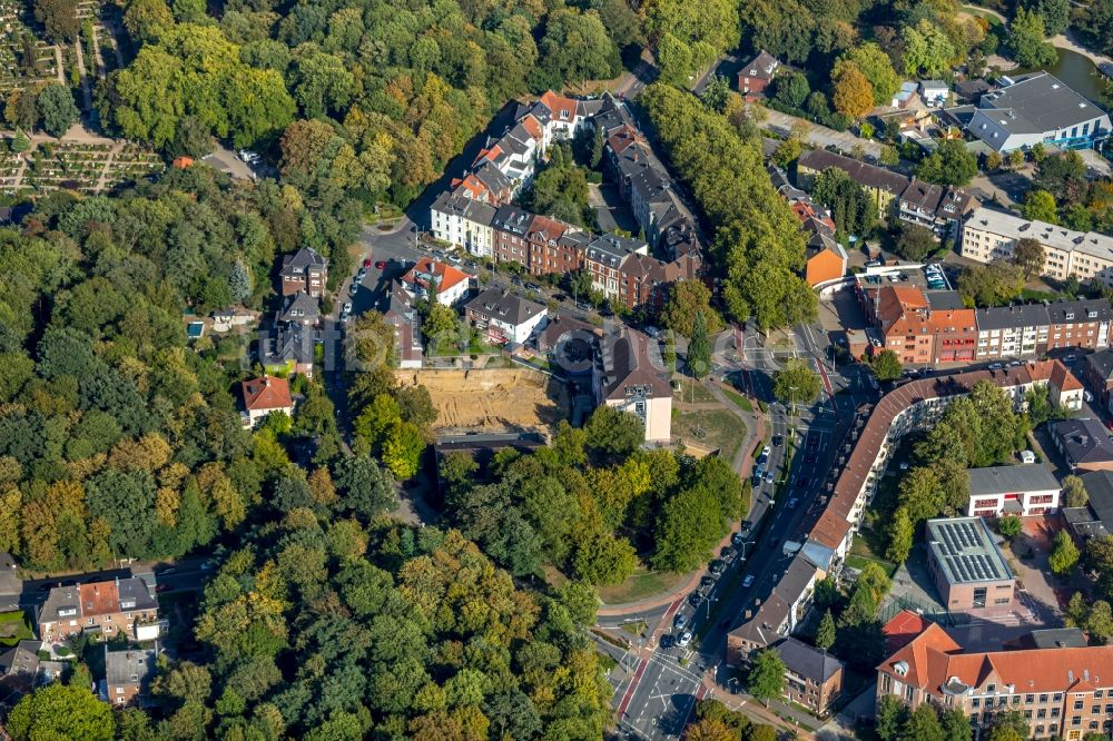 Luftbild Wesel - Baustelle zum Neubau an der Lipperheystraße in Wesel im Bundesland Nordrhein-Westfalen, Deutschland