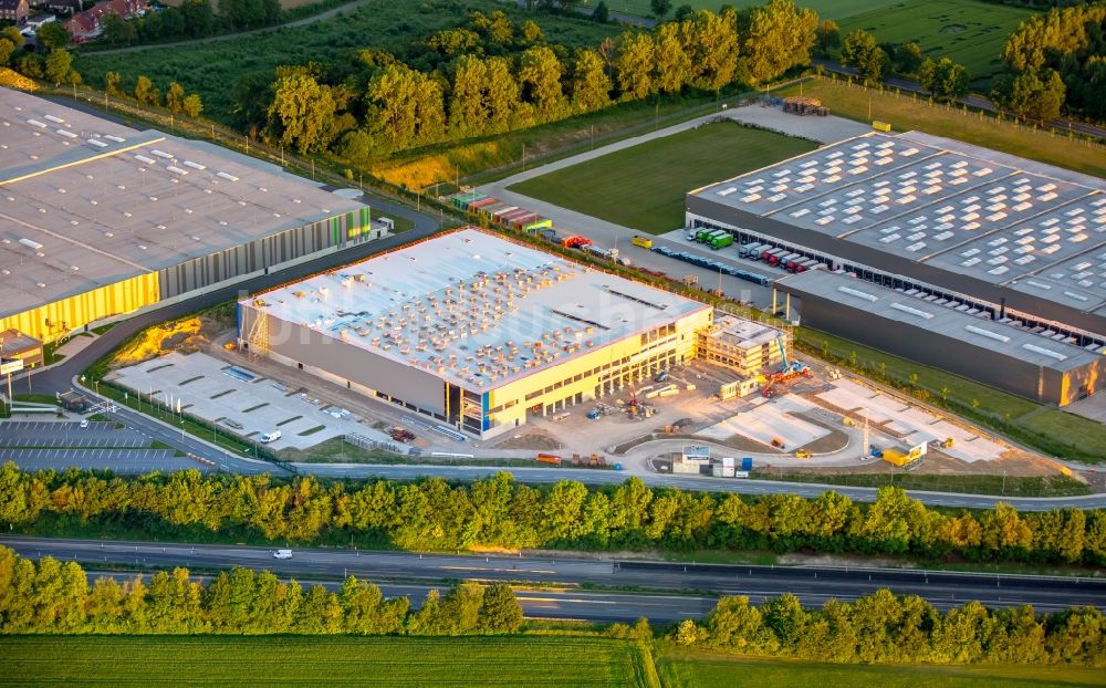 Bergkamen aus der Vogelperspektive: Baustelle zum Neubau Logistikpark der Herbert Heldt KG in Bergkamen im Bundesland Nordrhein-Westfalen, Deutschland