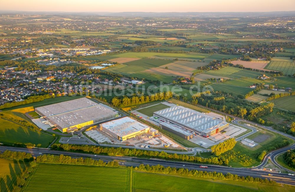 Bergkamen von oben - Baustelle zum Neubau Logistikpark der Herbert Heldt KG in Bergkamen im Bundesland Nordrhein-Westfalen, Deutschland