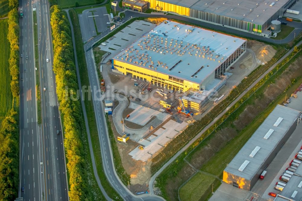 Bergkamen aus der Vogelperspektive: Baustelle zum Neubau Logistikpark der Herbert Heldt KG in Bergkamen im Bundesland Nordrhein-Westfalen, Deutschland