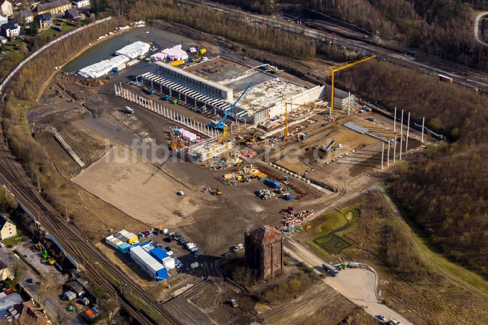 Luftaufnahme Herne - Baustelle zum Neubau eines Logistikzentrums der NORDFROST GmbH & Co. KG in Herne im Bundesland Nordrhein-Westfalen, Deutschland