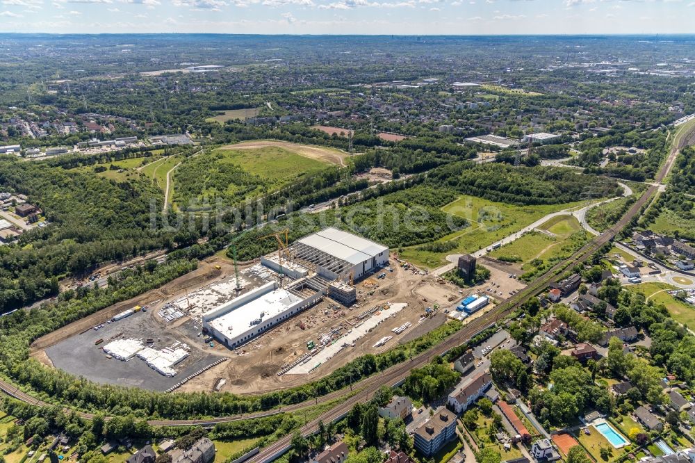 Herne aus der Vogelperspektive: Baustelle zum Neubau eines Logistikzentrums der NORDFROST GmbH & Co. KG in Herne im Bundesland Nordrhein-Westfalen, Deutschland