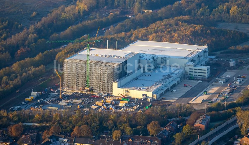 Herne aus der Vogelperspektive: Baustelle zum Neubau eines Logistikzentrums der NORDFROST GmbH & Co. KG in Herne im Bundesland Nordrhein-Westfalen, Deutschland