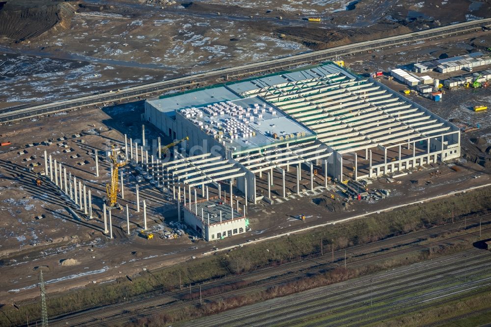 Luftbild Dortmund - Baustelle zum Neubau eines Logistikzentrums der REWE DORTMUND Großhandel eG in Dortmund im Bundesland Nordrhein-Westfalen, Deutschland