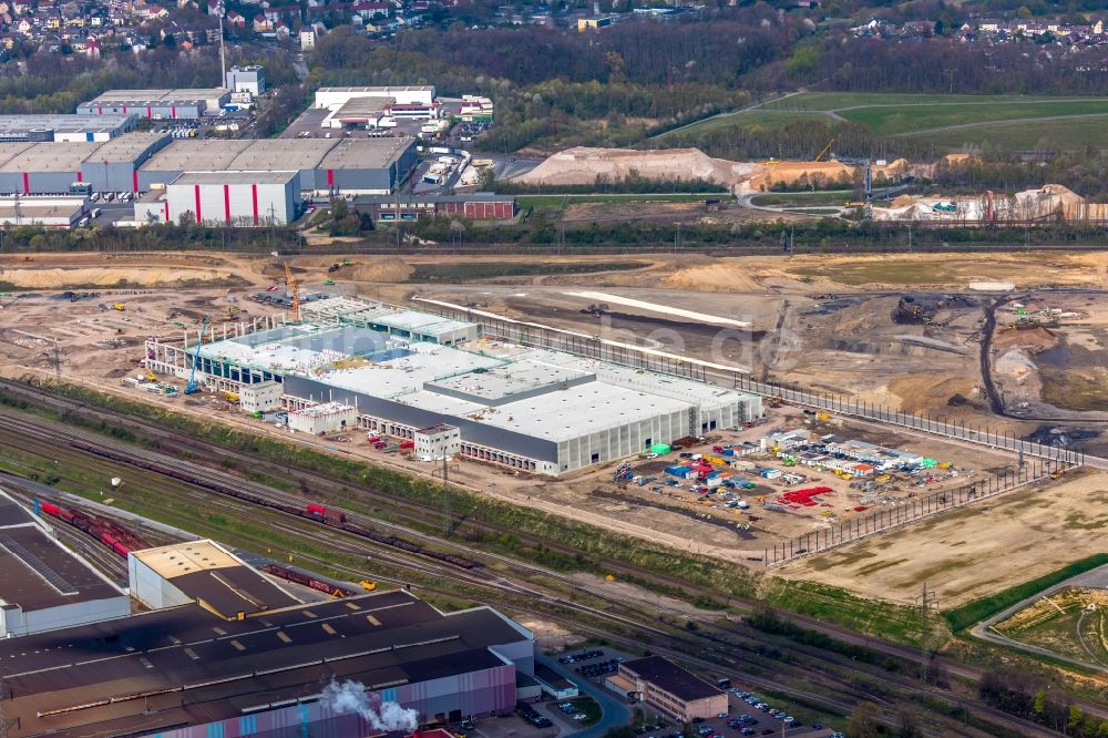 Luftbild Dortmund - Baustelle zum Neubau eines Logistikzentrums der REWE DORTMUND Großhandel eG in Dortmund im Bundesland Nordrhein-Westfalen, Deutschland