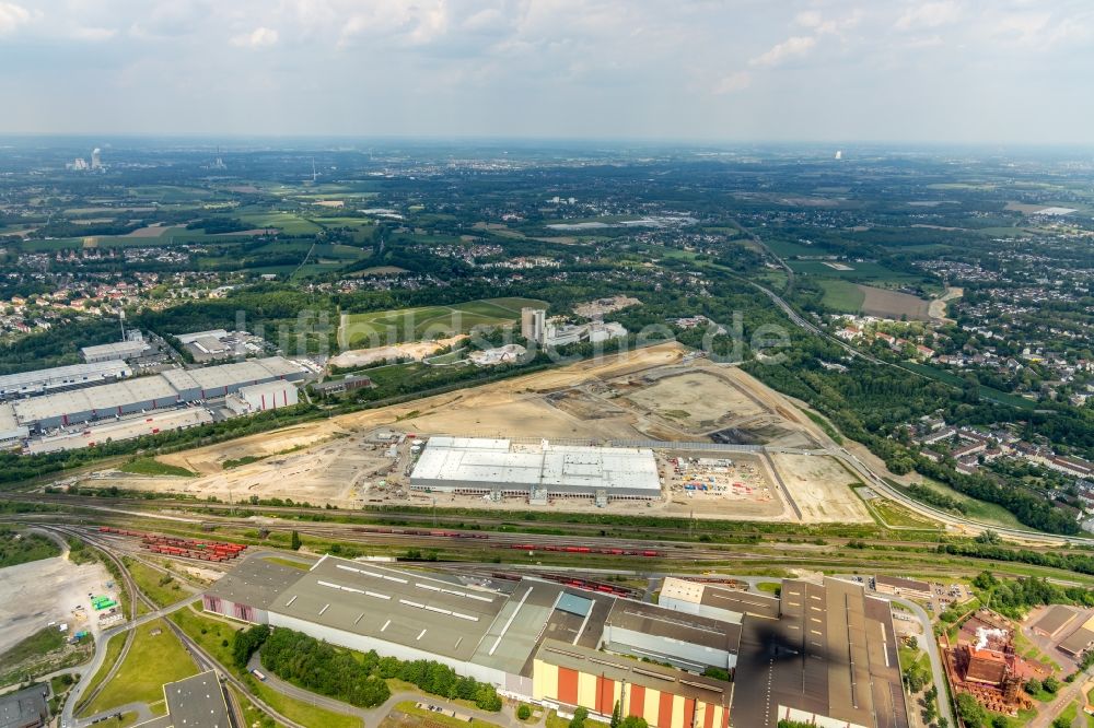 Luftbild Dortmund - Baustelle zum Neubau eines Logistikzentrums der REWE DORTMUND Großhandel eG in Dortmund im Bundesland Nordrhein-Westfalen, Deutschland