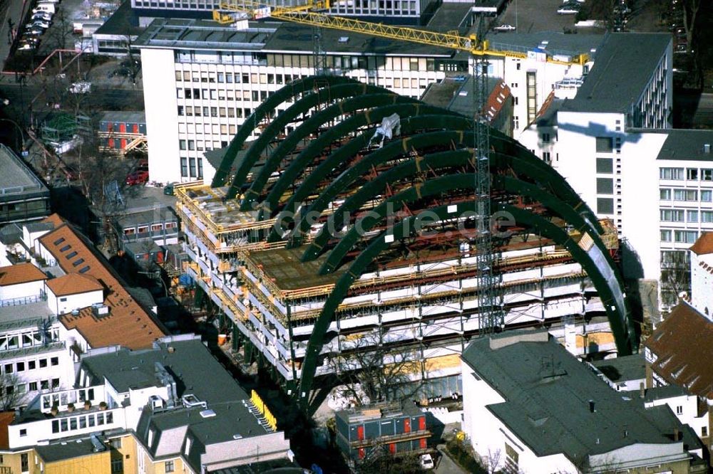 Luftaufnahme - Baustelle zum Neubau des Ludwig-Erhard-Haus (LEH) in Berlin-Charlottenburg durch die Firmen KRUPP und MAX BÖGL