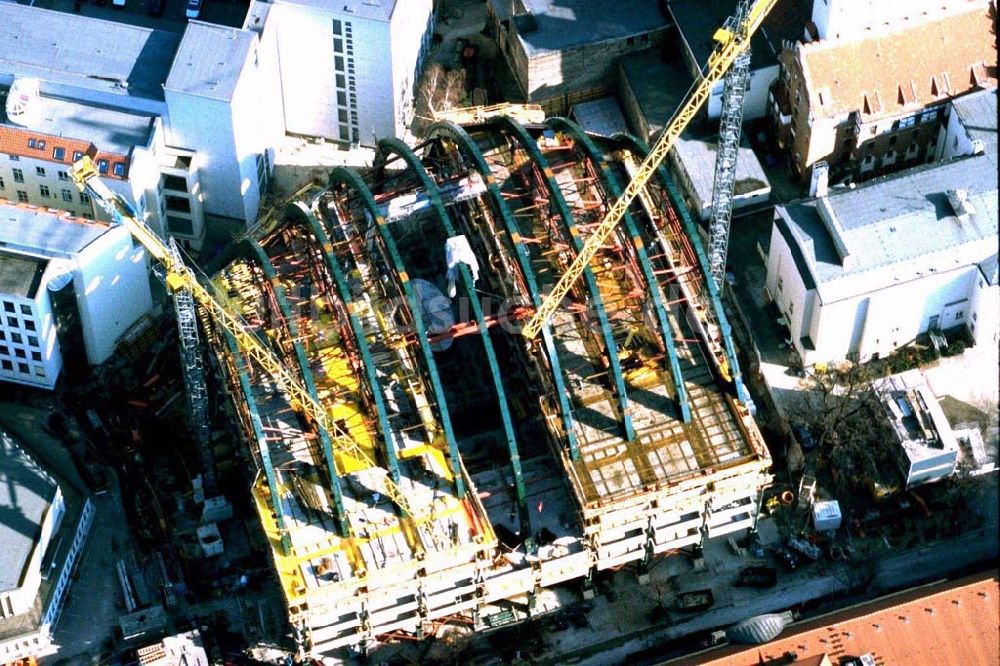  von oben - Baustelle zum Neubau des Ludwig-Erhard-Haus (LEH) in Berlin-Charlottenburg durch die Firmen KRUPP und MAX BÖGL