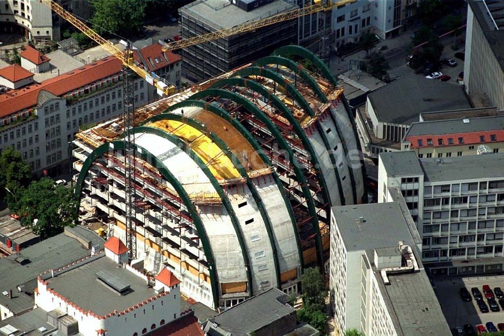 Luftaufnahme Berlin - Charlottenburg - Baustelle zum Neubau des Ludwig-Erhard-Haus (LEH) in Berlin-Charlottenburg durch die Firmen KRUPP und MAX BÖGL