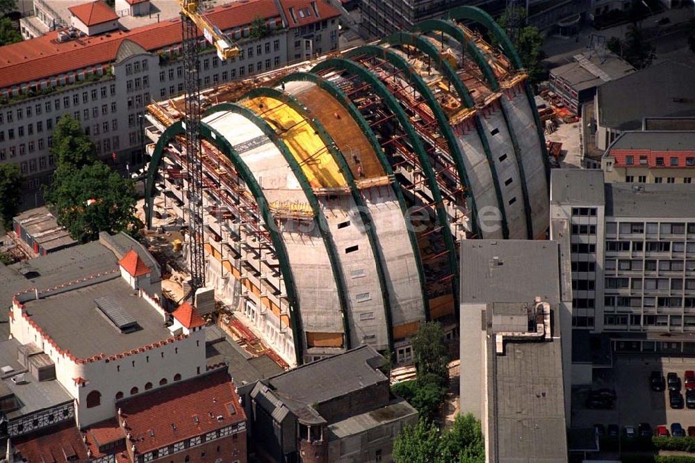 Berlin - Charlottenburg von oben - Baustelle zum Neubau des Ludwig-Erhard-Haus (LEH) in Berlin-Charlottenburg durch die Firmen KRUPP und MAX BÖGL