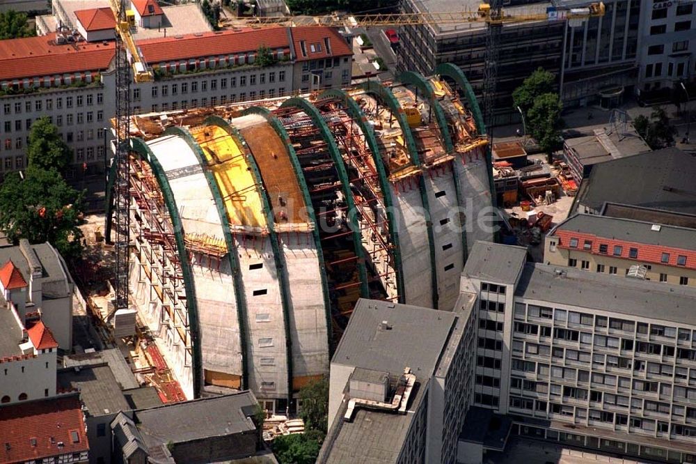 Berlin - Charlottenburg aus der Vogelperspektive: Baustelle zum Neubau des Ludwig-Erhard-Haus (LEH) in Berlin-Charlottenburg durch die Firmen KRUPP und MAX BÖGL