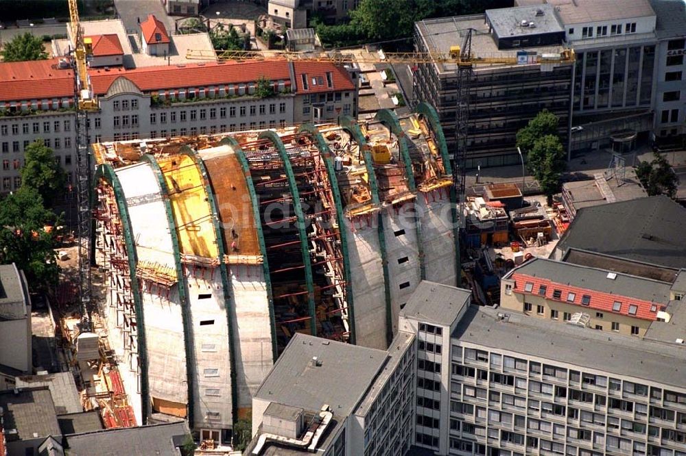 Luftbild Berlin - Charlottenburg - Baustelle zum Neubau des Ludwig-Erhard-Haus (LEH) in Berlin-Charlottenburg durch die Firmen KRUPP und MAX BÖGL