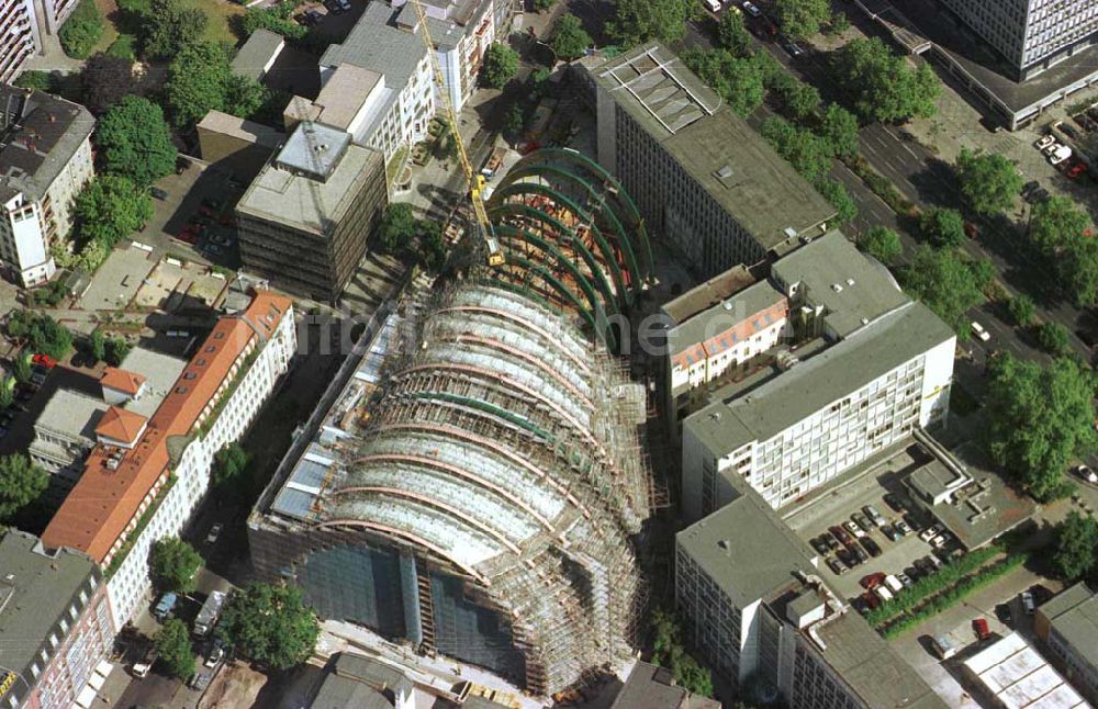 Luftaufnahme Berlin - Baustelle zum Neubau des Ludwig-Erhard-Haus (LEH) in Berlin-Charlottenburg durch die Firmen KRUPP und MAX BÖGL