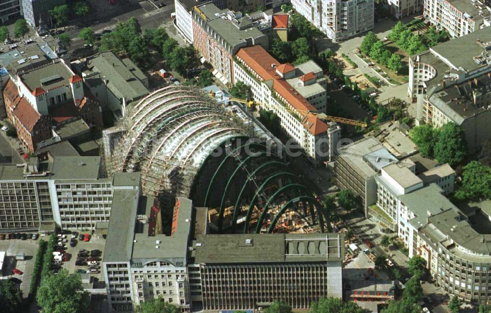 Luftbild Berlin - Baustelle zum Neubau des Ludwig-Erhard-Haus (LEH) in Berlin-Charlottenburg durch die Firmen KRUPP und MAX BÖGL