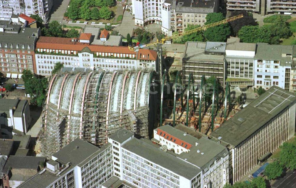 Luftaufnahme Berlin - Baustelle zum Neubau des Ludwig-Erhard-Haus (LEH) in Berlin-Charlottenburg durch die Firmen KRUPP und MAX BÖGL