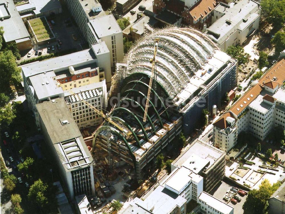 Berlin aus der Vogelperspektive: Baustelle zum Neubau des Ludwig-Erhard-Haus (LEH) in Berlin-Charlottenburg durch die Firmen KRUPP und MAX BÖGL