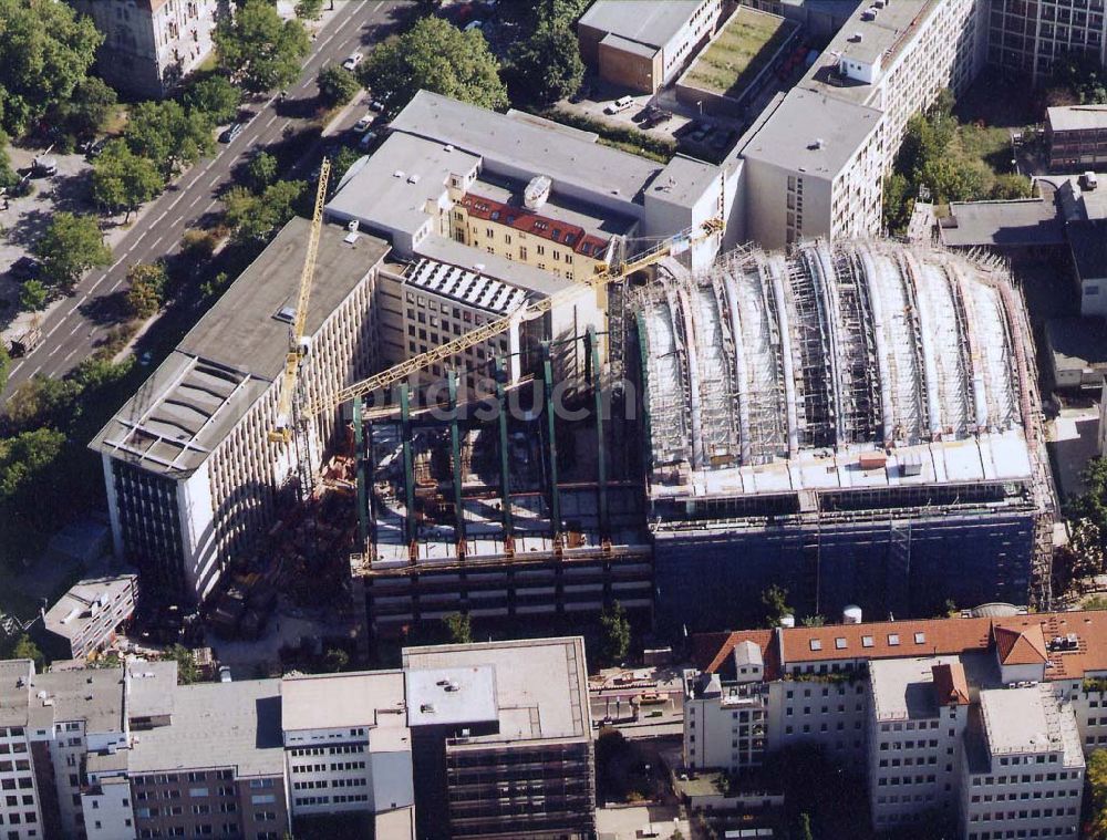 Luftaufnahme Berlin - Baustelle zum Neubau des Ludwig-Erhard-Haus (LEH) in Berlin-Charlottenburg durch die Firmen KRUPP und MAX BÖGL