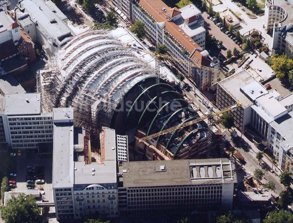 Berlin von oben - Baustelle zum Neubau des Ludwig-Erhard-Haus (LEH) in Berlin-Charlottenburg durch die Firmen KRUPP und MAX BÖGL