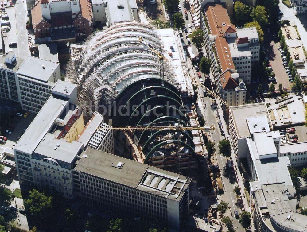 Luftbild Berlin - Baustelle zum Neubau des Ludwig-Erhard-Haus (LEH) in Berlin-Charlottenburg durch die Firmen KRUPP und MAX BÖGL