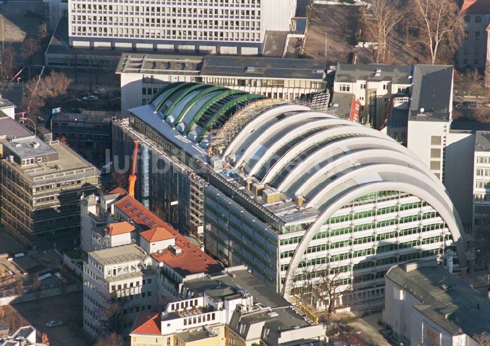 Berlin aus der Vogelperspektive: Baustelle zum Neubau des Ludwig-Erhard-Haus (LEH) in Berlin-Charlottenburg durch die Firmen KRUPP und MAX BÖGL