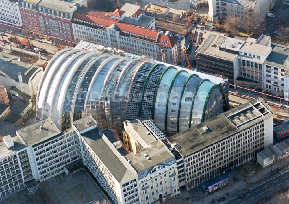 Luftaufnahme Berlin - Baustelle zum Neubau des Ludwig-Erhard-Haus (LEH) in Berlin-Charlottenburg durch die Firmen KRUPP und MAX BÖGL