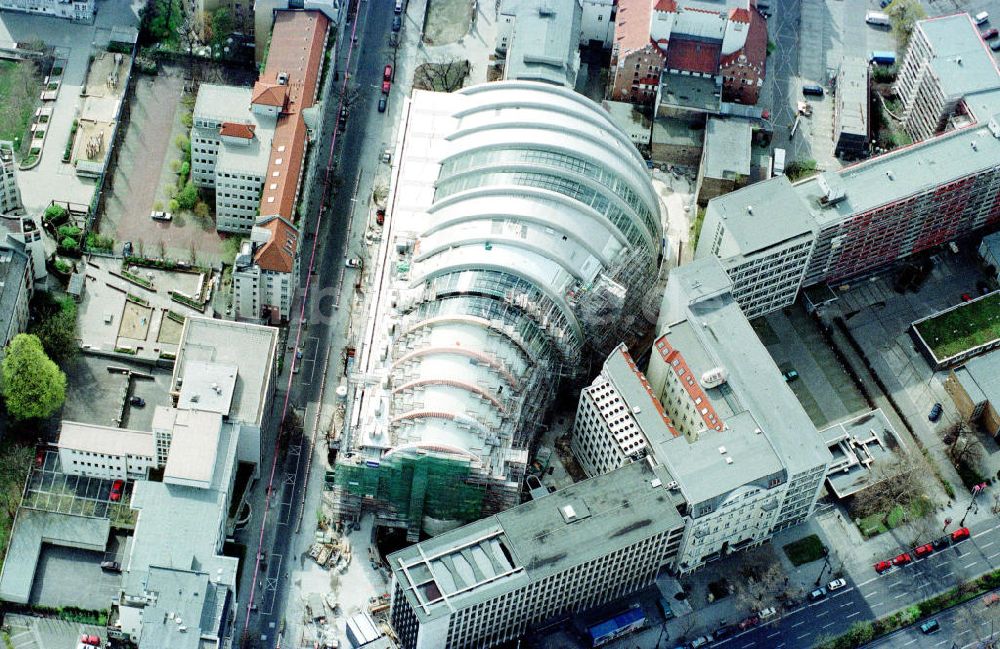 Luftaufnahme Berlin - Baustelle zum Neubau des Ludwig-Erhard-Haus (LEH) in Berlin-Charlottenburg durch die Firmen KRUPP und MAX BÖGL