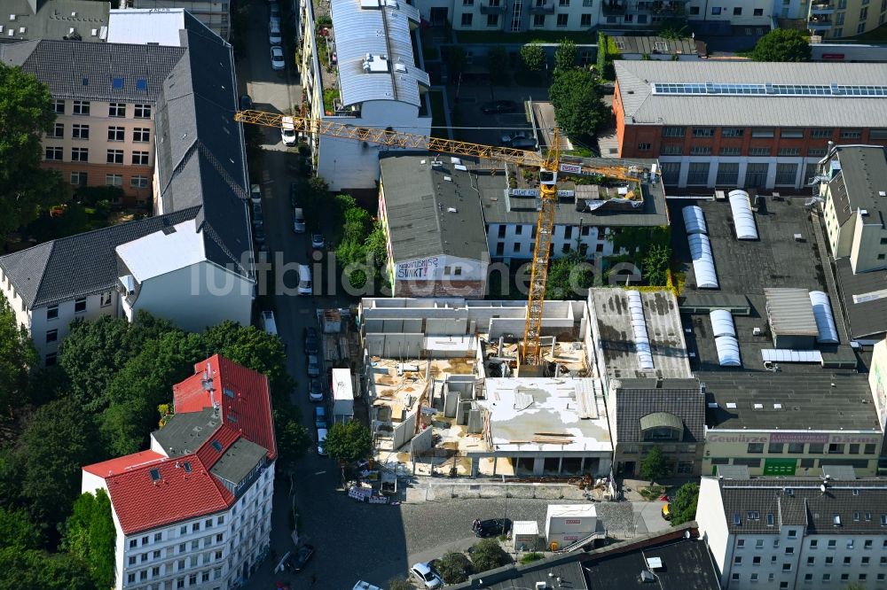 Luftbild Hamburg - Baustelle zum Neubau an der Ludwigstraße Ecke Sternstraße in Hamburg, Deutschland