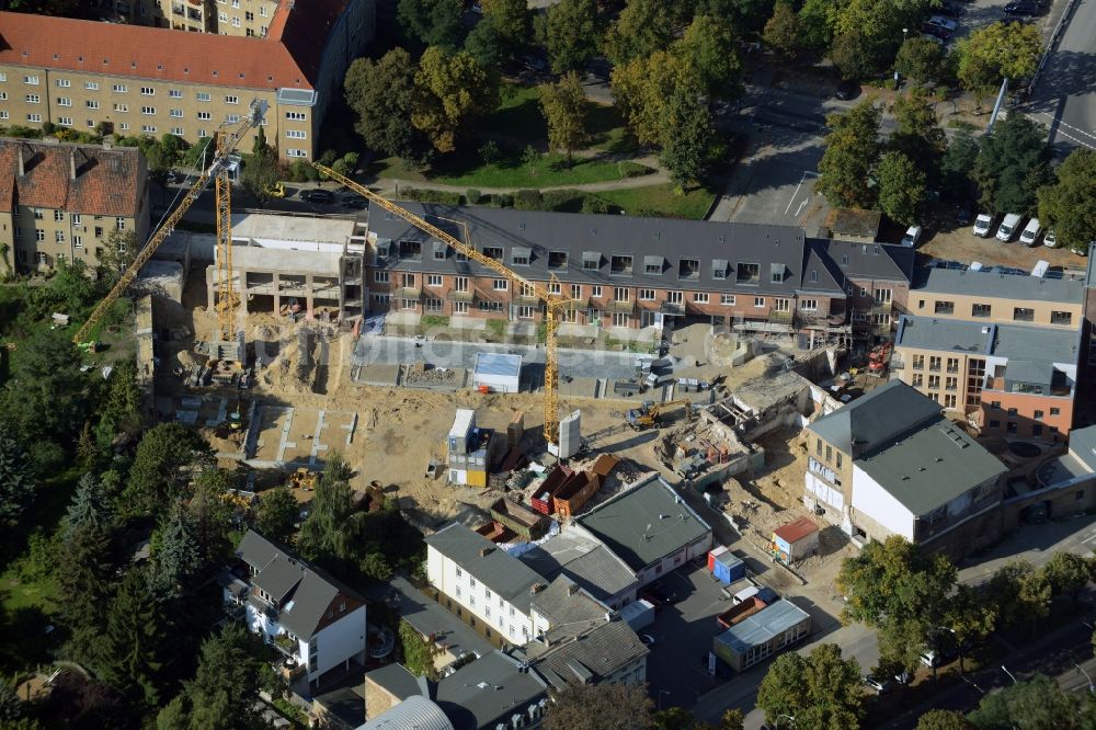 Luftbild Potsdam - Baustelle zum Neubau LUME ACHT - Wohnen im Einsteinhof in Potsdam im Bundesland Brandenburg