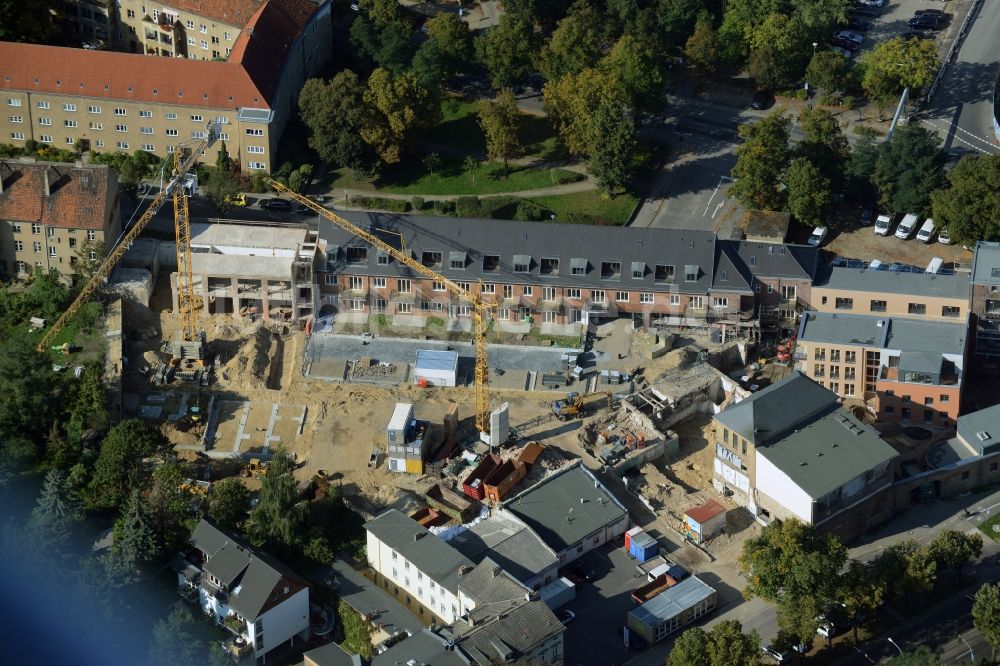 Potsdam aus der Vogelperspektive: Baustelle zum Neubau LUME ACHT - Wohnen im Einsteinhof in Potsdam im Bundesland Brandenburg