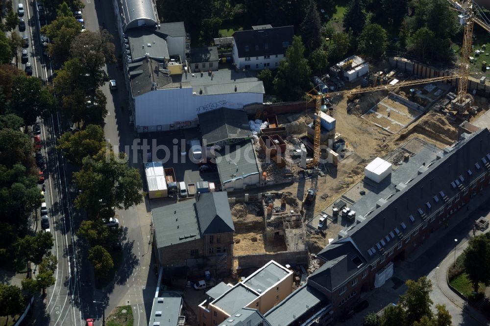 Potsdam aus der Vogelperspektive: Baustelle zum Neubau LUME ACHT - Wohnen im Einsteinhof in Potsdam im Bundesland Brandenburg