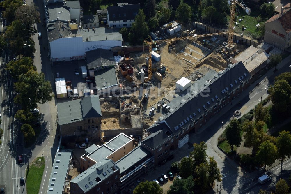 Luftaufnahme Potsdam - Baustelle zum Neubau LUME ACHT - Wohnen im Einsteinhof in Potsdam im Bundesland Brandenburg