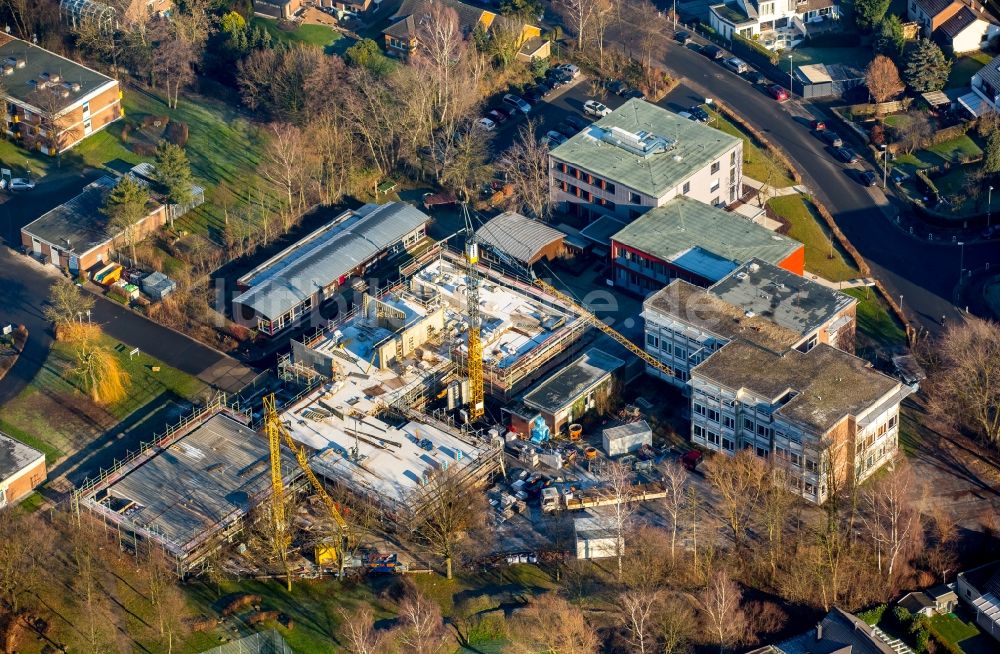 Hamm aus der Vogelperspektive: Baustelle zum Neubau der LWL-Schule für Kranke der LWL-Universitätsklinik an der Heithofer Allee in Hamm im Bundesland Nordrhein-Westfalen