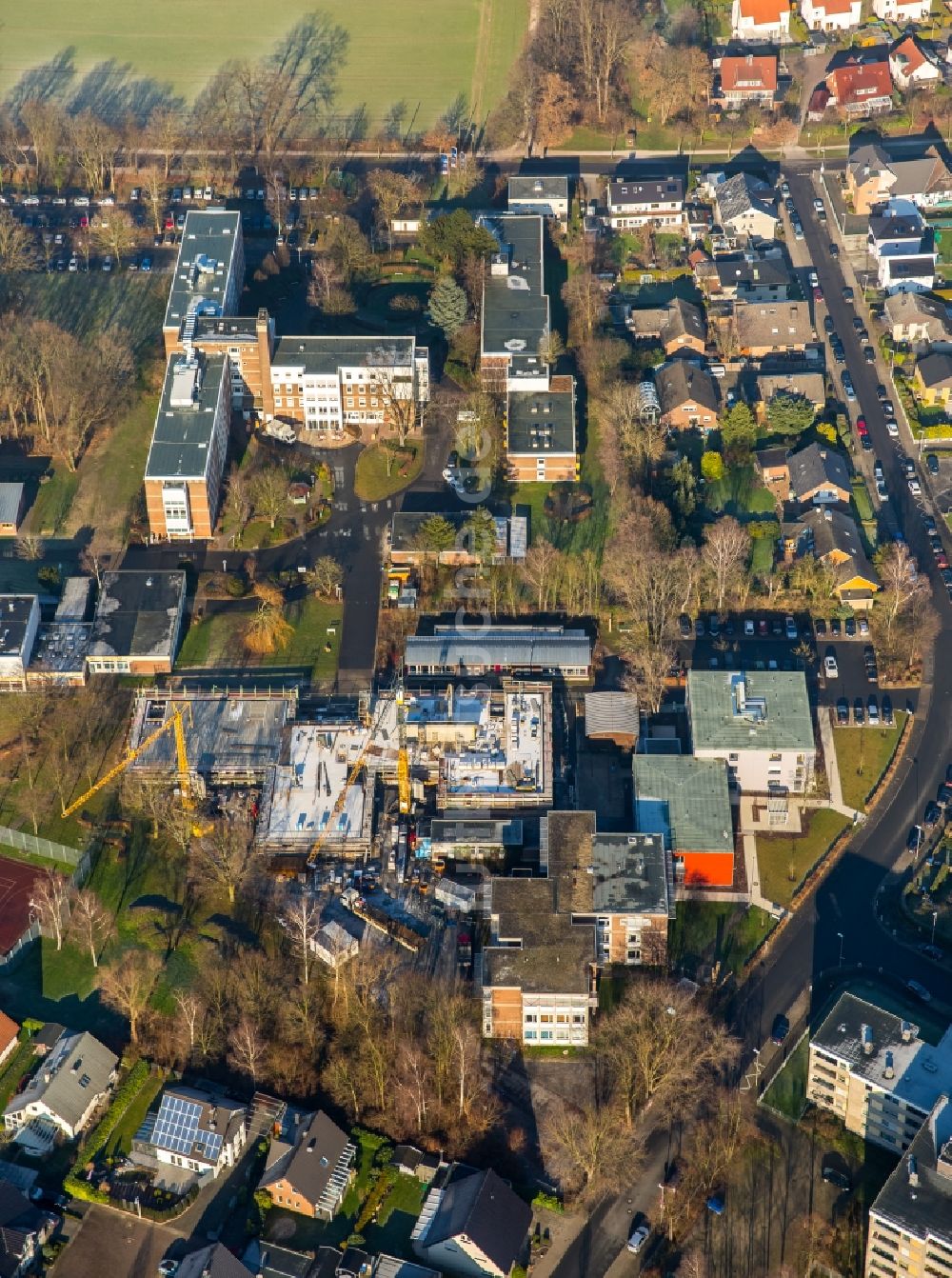 Luftbild Hamm - Baustelle zum Neubau der LWL-Schule für Kranke der LWL-Universitätsklinik an der Heithofer Allee in Hamm im Bundesland Nordrhein-Westfalen