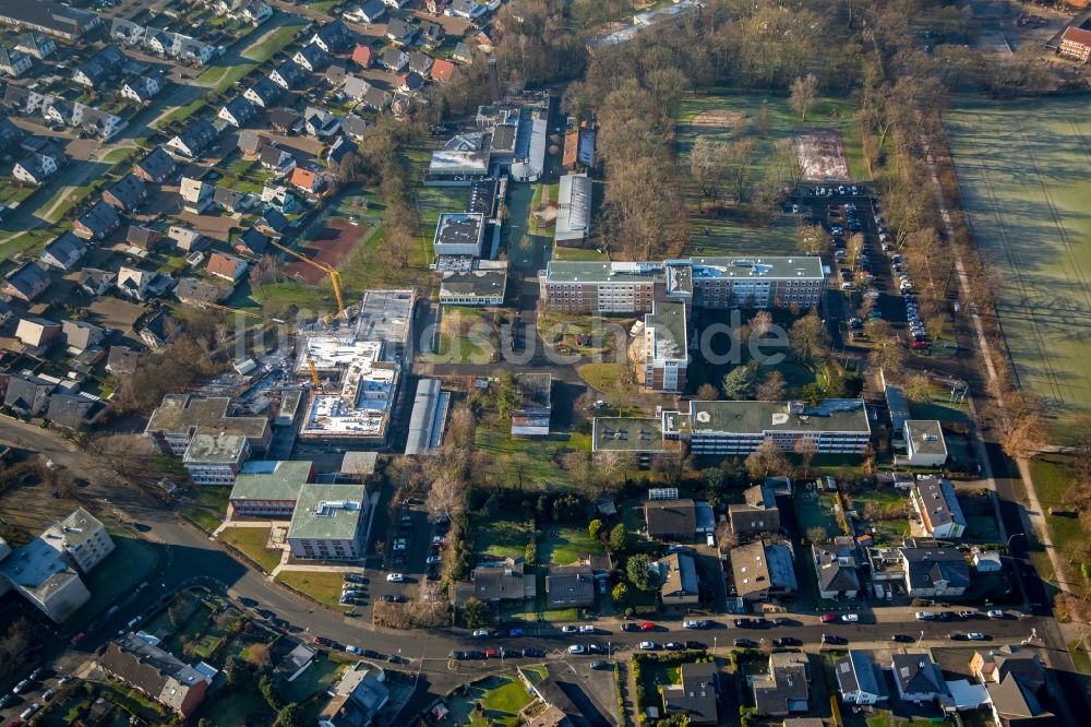 Hamm aus der Vogelperspektive: Baustelle zum Neubau der LWL-Schule für Kranke der LWL-Universitätsklinik an der Heithofer Allee in Hamm im Bundesland Nordrhein-Westfalen