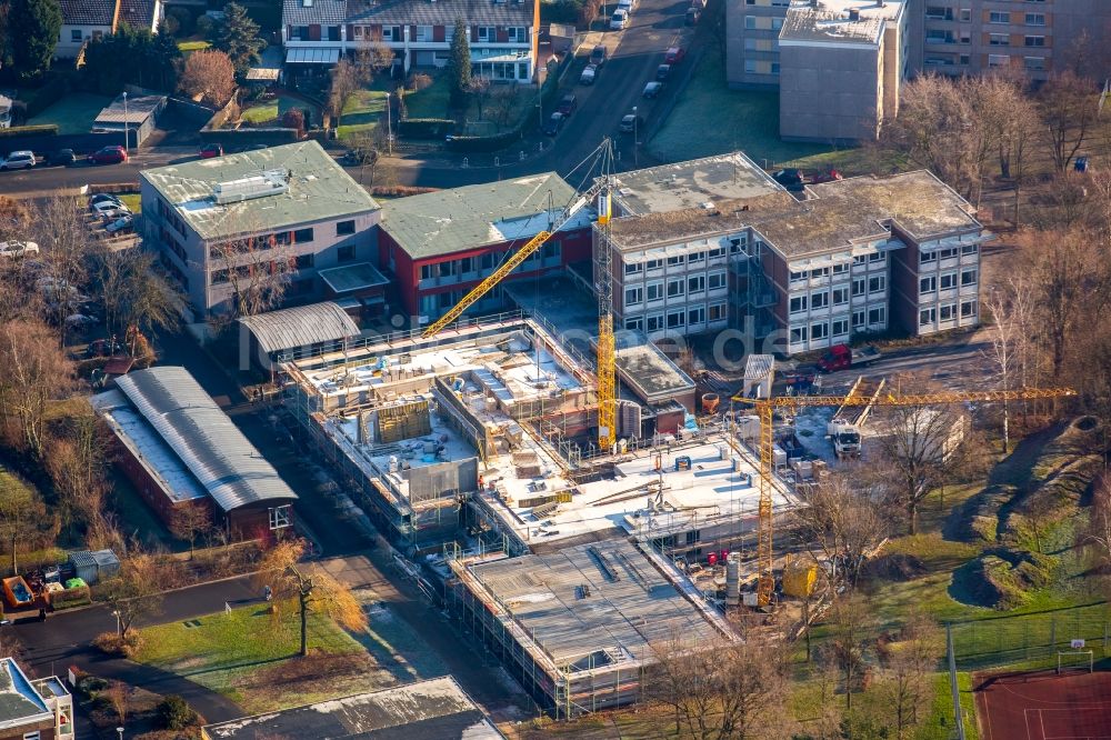 Luftbild Hamm - Baustelle zum Neubau der LWL-Schule für Kranke der LWL-Universitätsklinik an der Heithofer Allee in Hamm im Bundesland Nordrhein-Westfalen