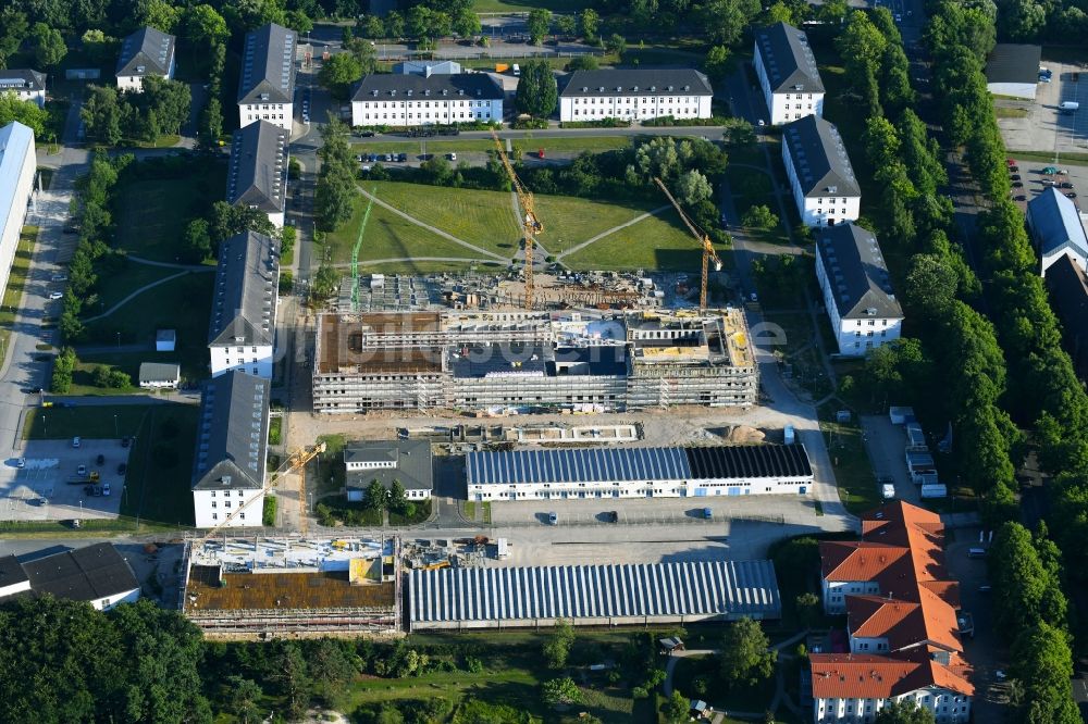 Luftbild Rostock - Baustelle zum Neubau des Maritime Operation Center in Rostock im Bundesland Mecklenburg-Vorpommern, Deutschland