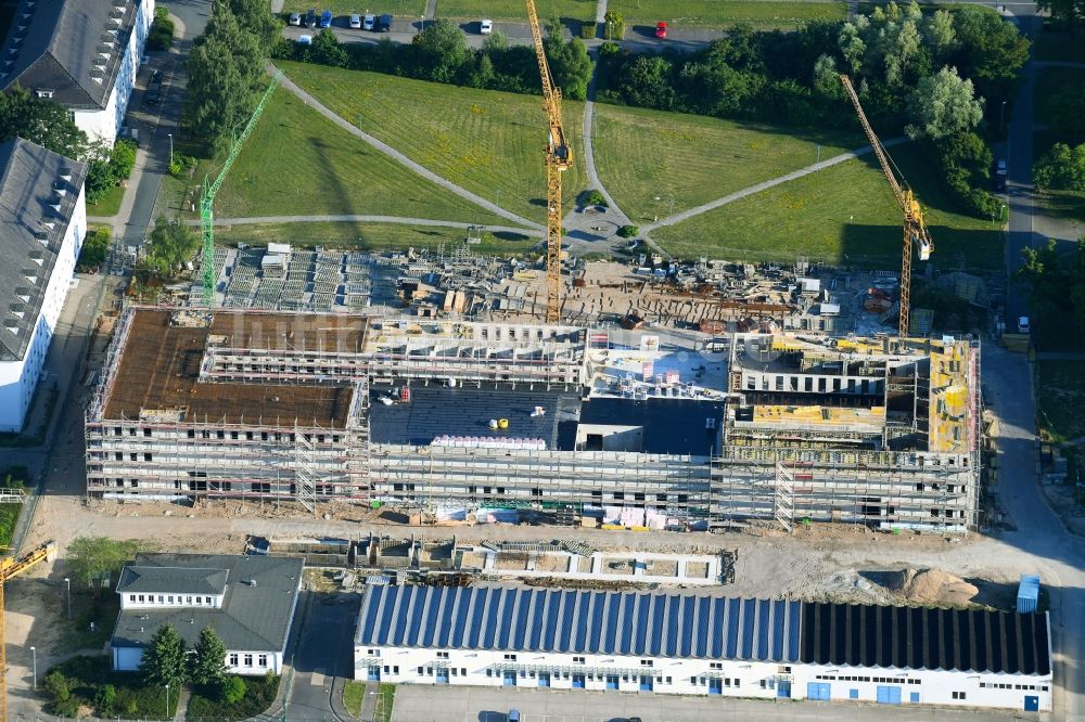 Luftaufnahme Rostock - Baustelle zum Neubau des Maritime Operation Center in Rostock im Bundesland Mecklenburg-Vorpommern, Deutschland