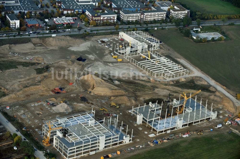 Luftaufnahme Berlin - Baustelle zum Neubau eines Möbelhauses der Porta-Gruppe in Mahlsdorf in Berlin