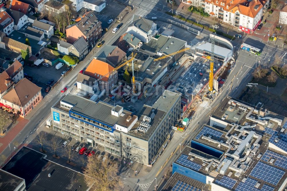 Hamm aus der Vogelperspektive: Baustelle zum Neubau Medienhaus Hamm der Westfälischer Anzeiger im Ortsteil Hamm-Heessen in Hamm im Bundesland Nordrhein-Westfalen