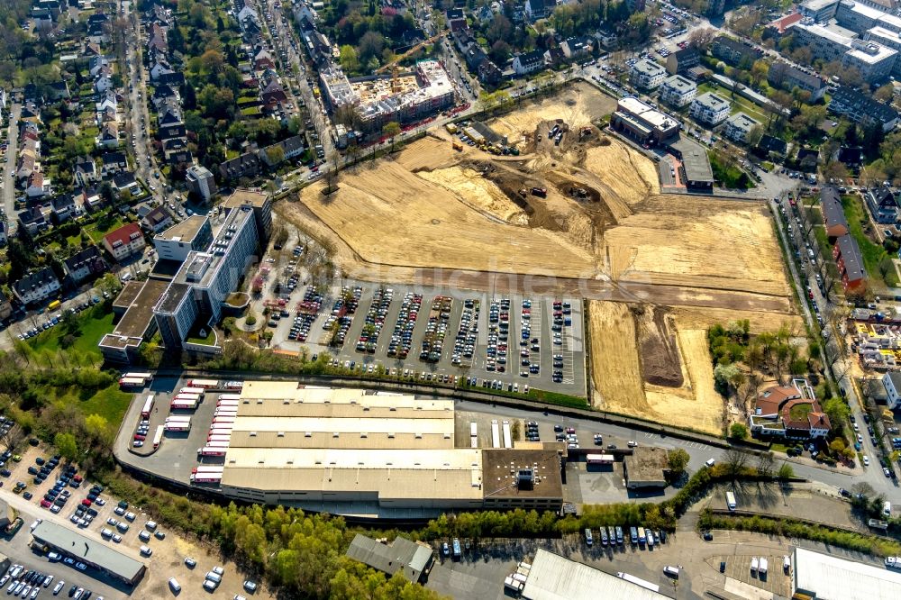 Luftaufnahme Dortmund - Baustelle zum Neubau Mehrfamilienhaus in Dortmund im Bundesland Nordrhein-Westfalen, Deutschland