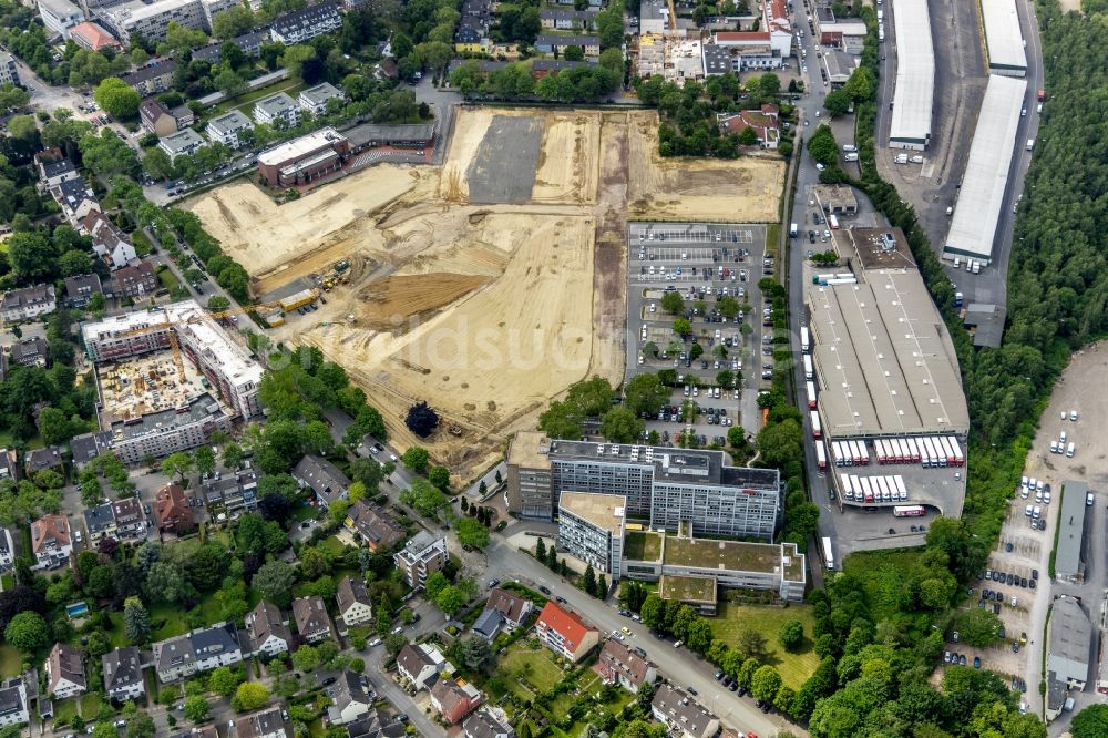 Luftaufnahme Dortmund - Baustelle zum Neubau Mehrfamilienhaus in Dortmund im Bundesland Nordrhein-Westfalen, Deutschland