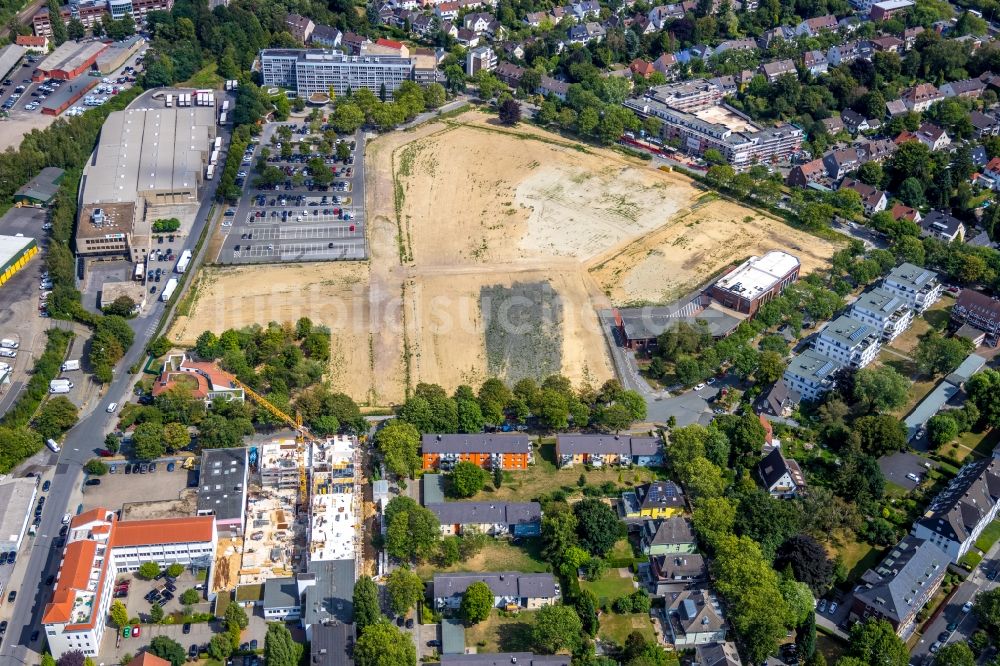 Luftaufnahme Dortmund - Baustelle zum Neubau Mehrfamilienhaus in Dortmund im Bundesland Nordrhein-Westfalen, Deutschland