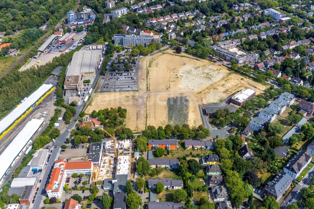 Dortmund von oben - Baustelle zum Neubau Mehrfamilienhaus in Dortmund im Bundesland Nordrhein-Westfalen, Deutschland