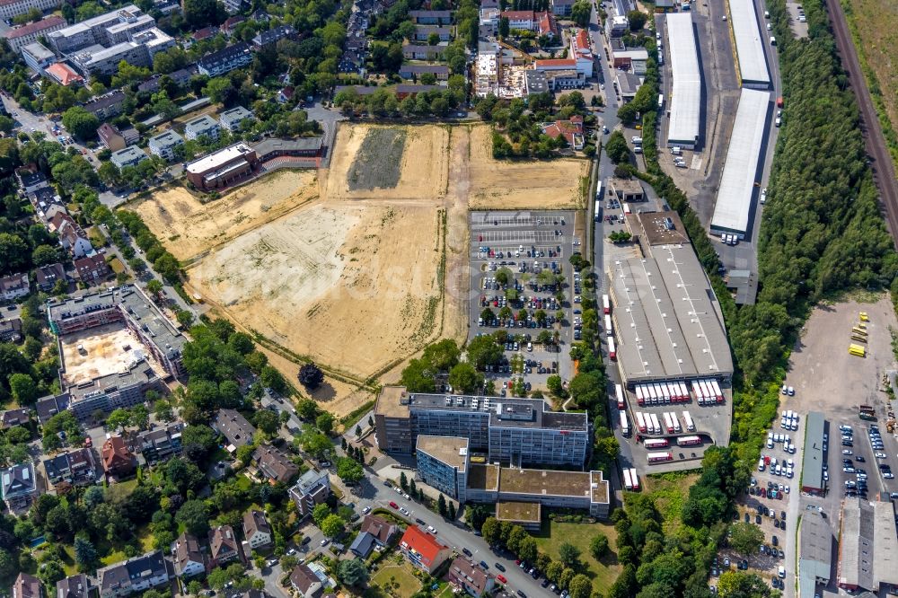 Luftaufnahme Dortmund - Baustelle zum Neubau Mehrfamilienhaus in Dortmund im Bundesland Nordrhein-Westfalen, Deutschland