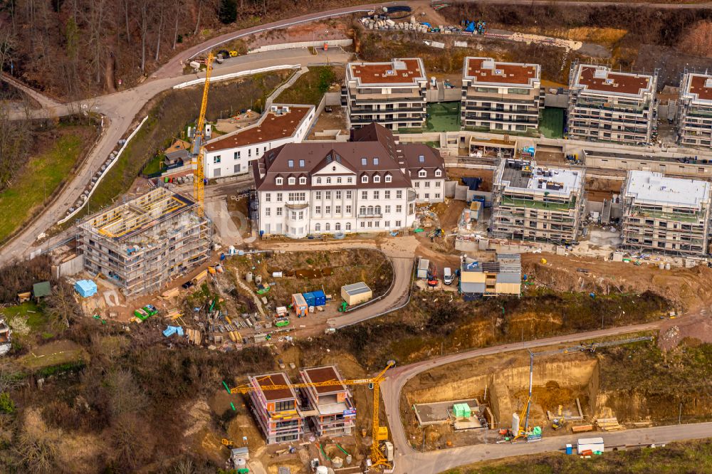 Lahr/Schwarzwald von oben - Baustelle zum Neubau einer Mehrfamilienhaus-Wohnanlage an der Altvaterstraße in Lahr/Schwarzwald im Bundesland Baden-Württemberg, Deutschland